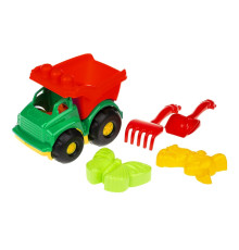 Детская машинка Самосвал "Тотошка" №2 0176(Green) лопатка, грабельки, 2 пасочки