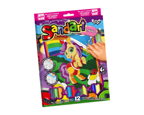 Набор для творчества "SandArt" SA-02-01…10 фреска из песка  Пони с радугой