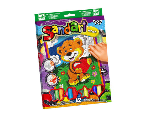 Набор для творчества "SandArt" SA-02-01…10 фреска из песка  Медведь