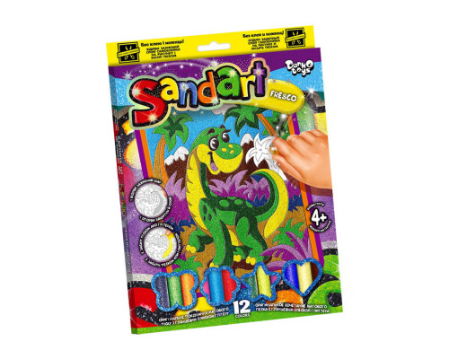 Набор для творчества "SandArt" SA-02-01…10 фреска из песка  Динозавр
