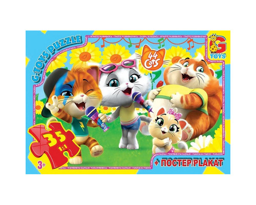Дитячий пазл "44 кошеняти" YT60 постер 35 елементів