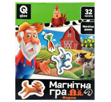 Дитяча магнітна гра "Ферма" QB600-003, 32 магніти і магнітна дошка