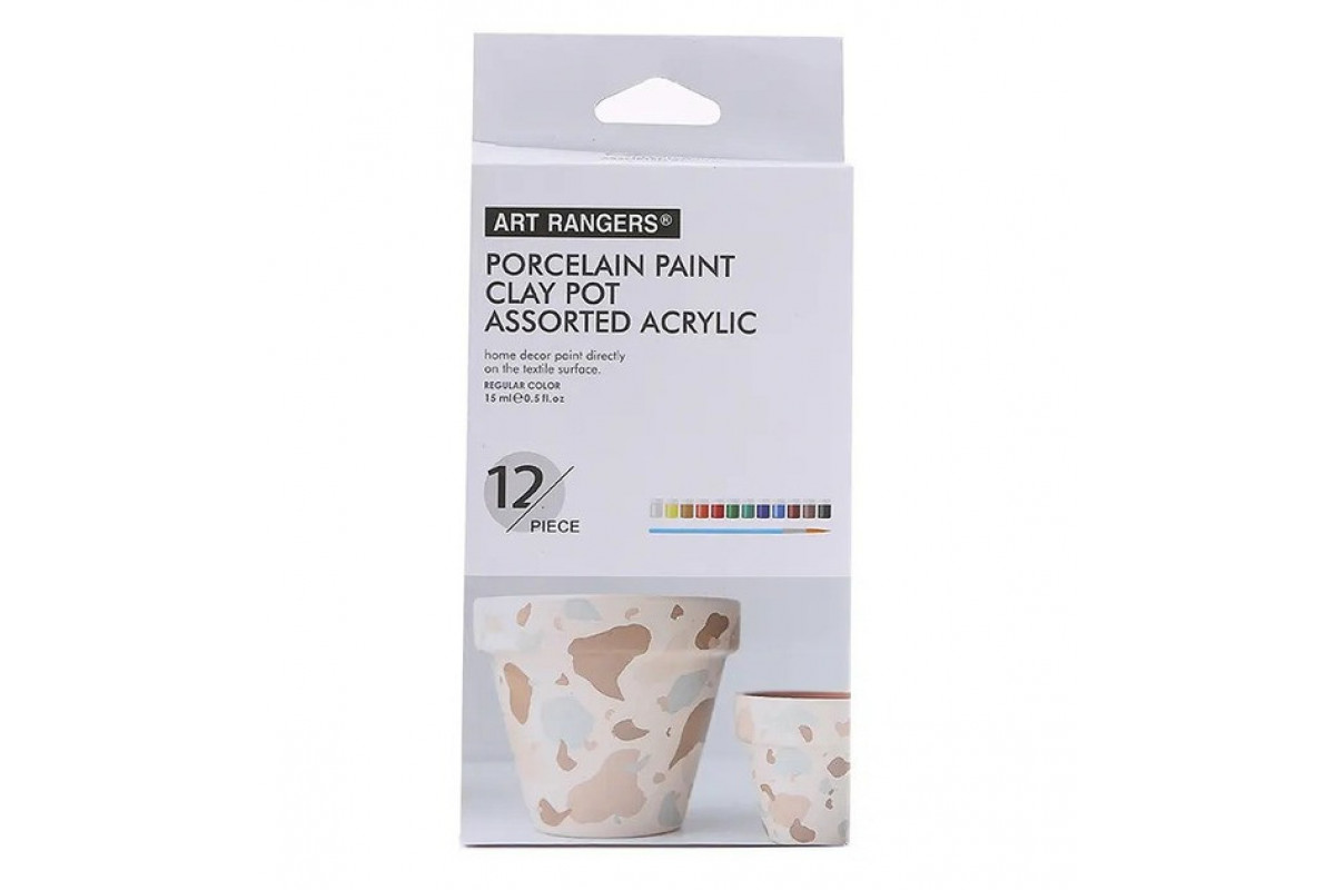 Набір акрилових фарб "Art Ranger Acrylic" A12015-3, 12 кольорів 15 мл