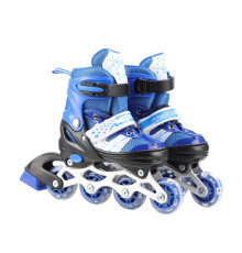 Роликові ковзани RL2501(Blue) колеса PVC, розмір S (30-33), зі світлом