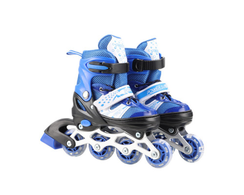 Роликові ковзани RL2501(Blue) колеса PVC, розмір S (30-33), зі світлом