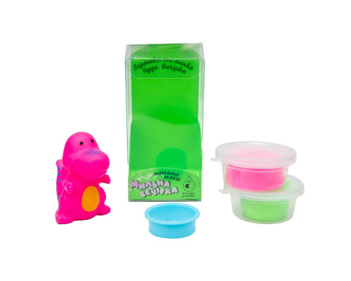 Набор для творчества "Мыльная вечеринка-розовый динозавр" Strateg 32106ST 2 массы и игрушка