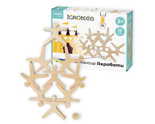 Детская развивающая игра балансир «Акробаты» 900491, 11 элементов