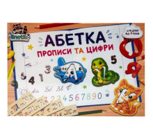 Обучающая игра "Азбука с прописью и цифрами" 3-114, 14 трафаретов
