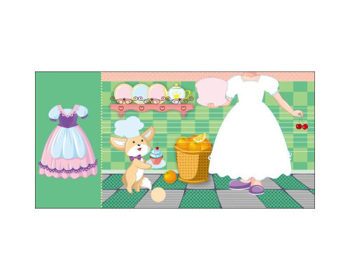 Дитяча книжка з наклейками Одягни ляльку "Принцеса Злата у казці" 615012