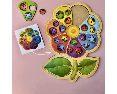 Настільна розвиваюча гра "Квітка-семиквітка-2" Ubumblebees (ПСФ039) PSF039 сортер з картками