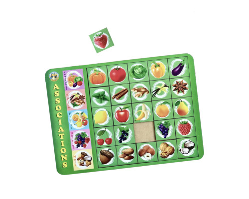 Деревянный пазл-вкладыш "Ассоциации - 5" Ubumblebees (ПСД134) PSD134, 25 плашек