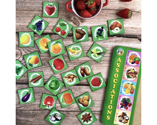 Деревянный пазл-вкладыш "Ассоциации - 5" Ubumblebees (ПСД134) PSD134, 25 плашек