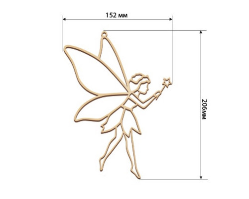 Набор для витражной живописи по номерам "Фея" FDSGK-21