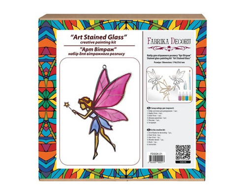 Набор для витражной живописи по номерам "Фея" FDSGK-21
