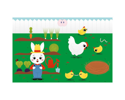 Набор для творчества "Аппликации наклейками Ферма" 1655009, 30 наклеек