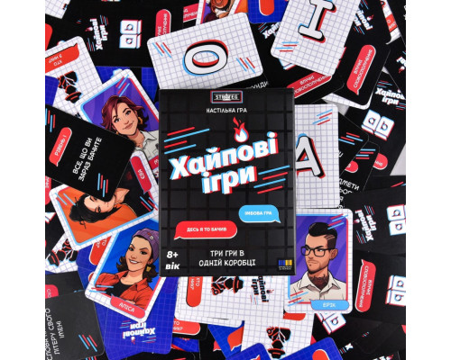 Настільна гра "Хайпові ігри 3 в 1" 30946 інструкція, гральні картки