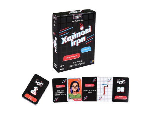 Настільна гра "Хайпові ігри 3 в 1" 30946 інструкція, гральні картки