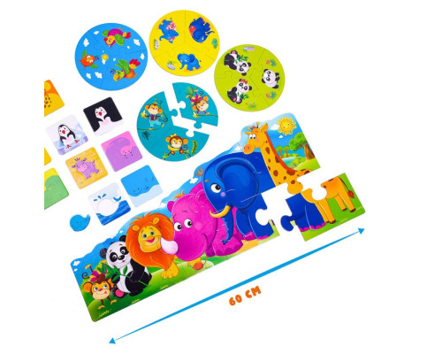 Детская настольная игра  "Зоомир 3 в 1" VT2901-04 на укр. языке