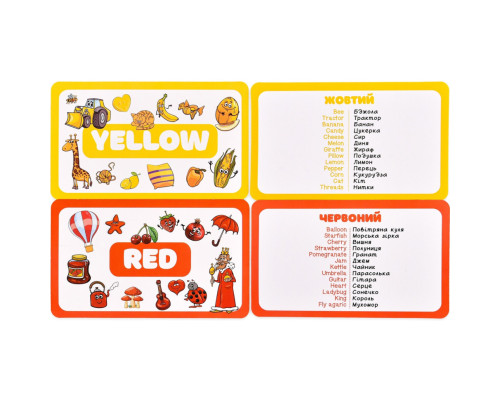 Карткова гра "Англійський алфавіт" 31034, 40 двосторонніх карток