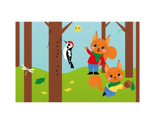 Дитяча книжка "Аплікації наліпками: Ліс" 1655010, 8 сторінок