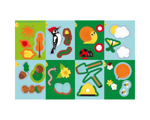 Дитяча книжка "Аплікації наліпками: Ліс" 1655010, 8 сторінок