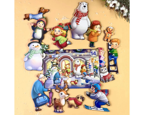 Дитяча настільна гра "Хто був на вулиці?" (ПСД294) PSD294 дерев'яна