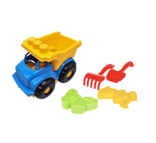 Дитяча машинка Самоскид "Тотошка" №2 0176(Blue) лопатка, грабельки, 2 пасочки