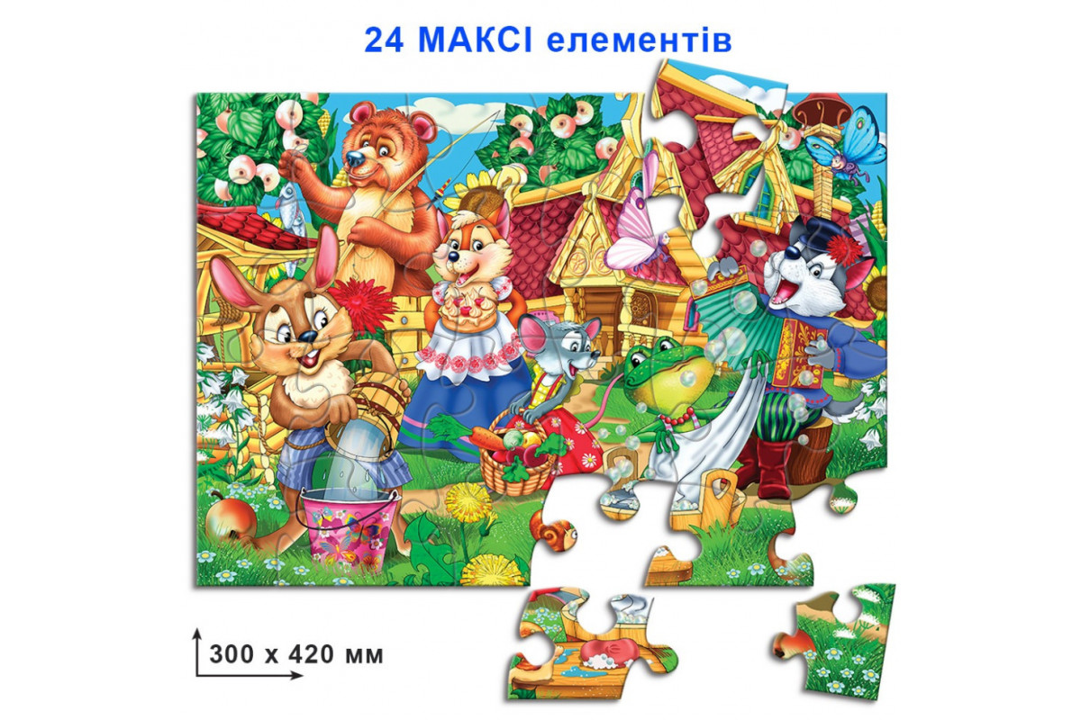 Дитячі пазли "Теремок" 82104 на 24 елемента Дитячі пазли "Теремок" 82104 на 24 елемента