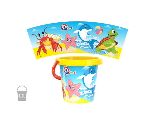 Дитяче відерце для піску та води №3 3145TXK(Yellow) об'єм відерця 1,2 л