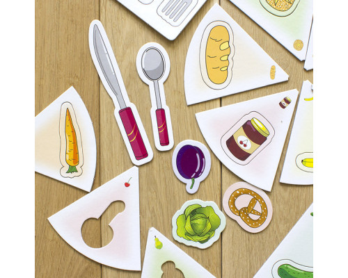 Детские учебные пазлы. Изучаем продукты питания 13203003, 20 развивающих игр в наборе