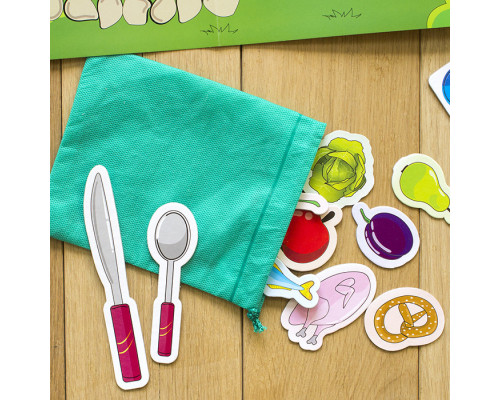 Детские учебные пазлы. Изучаем продукты питания 13203003, 20 развивающих игр в наборе