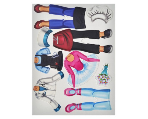 Дитяча магнітна гра "Обери свою професію" QB600-005, 26 магнітів 9 професій