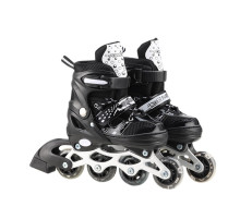 Роликовые коньки RL2501(Black) колеса PVC, размер S (30-33), со светом