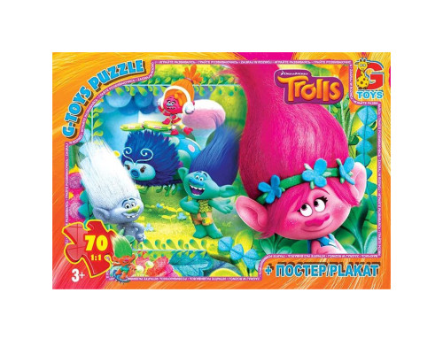 Пазли дитячі "Тролі" TR0078, 70 елементів