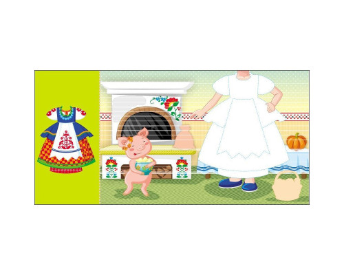 Дитяча книжка з наклейками Одягни ляльку "Україночка Стефанія у бабусі" 615011