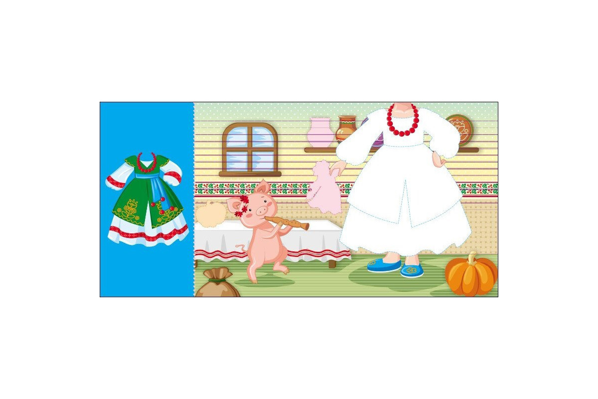 Дитяча книжка з наклейками Одягни ляльку "Україночка Стефанія у бабусі" 615011