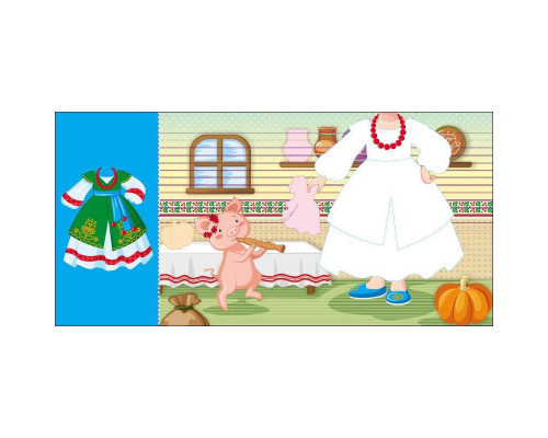 Дитяча книжка з наклейками Одягни ляльку "Україночка Стефанія у бабусі" 615011