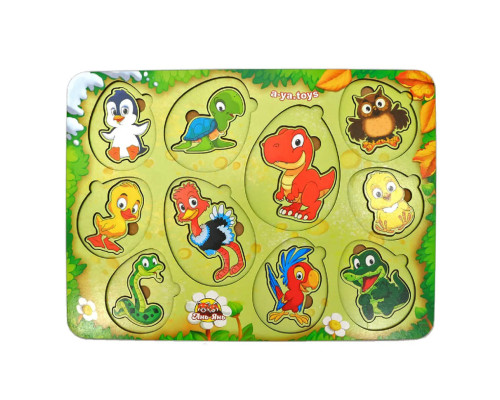 Настольная развивающая игра "Кто в яйце?" Ubumblebees (ПСФ040) PSF040 сортер-вкладыш