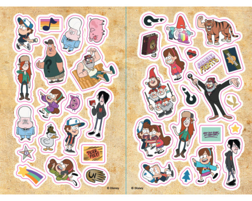 Детская раскраска с наклейками. Герои: Дисней, Гравити Фолз, Хижина Чудес 1271015 на укр. языке