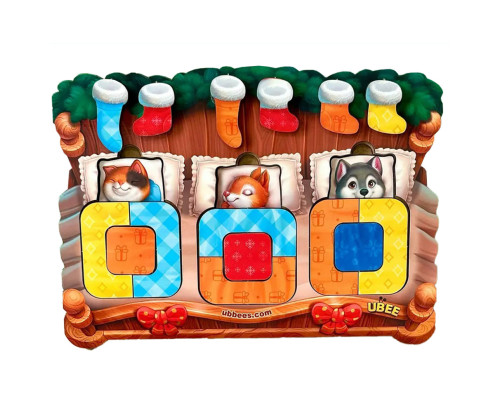 Деревянный сортер "Животные в кроватке" PSD302 (ПСД302)