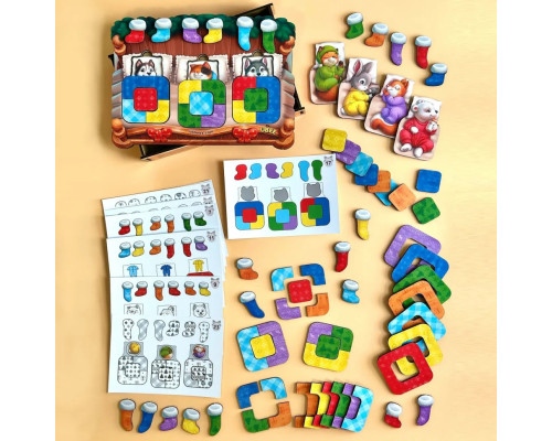 Деревянный сортер "Животные в кроватке" PSD302 (ПСД302)