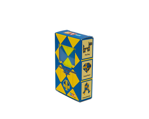 Головоломка Розумний кубик "Змійка синьо-жовта" SCU024 (Smart Cube Twisty Puzzle Snake "Ukraine")