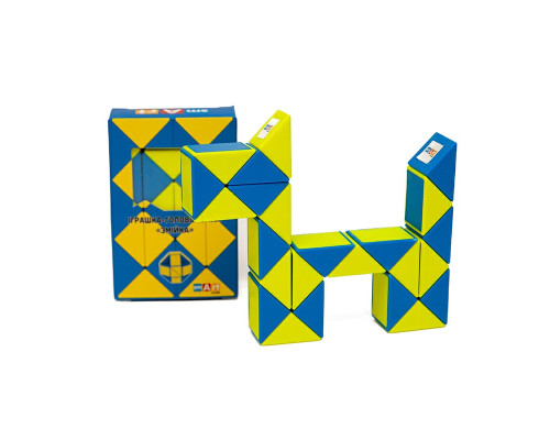Головоломка Розумний кубик "Змійка синьо-жовта" SCU024 (Smart Cube Twisty Puzzle Snake "Ukraine")