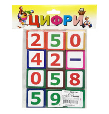 Дитячий розвиваючий набір "Кубики Цифри" AS-0267, Т-1020м, 12 штук