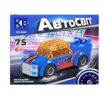 Дитячий конструктор-машинка KB 6000(Blue) від 6 років, 75 деталей
