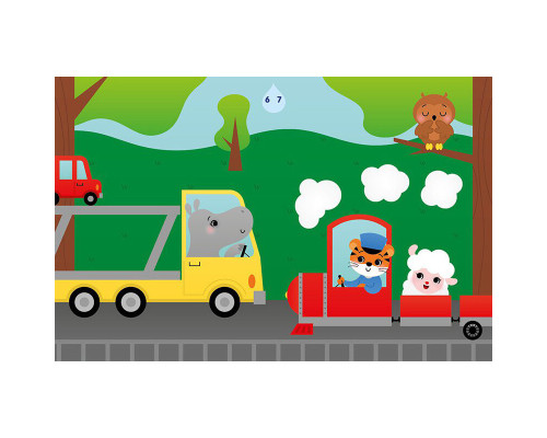 Дитяча книжка "Аплікації наліпками: Машинки" 1655012, 8 сторінок