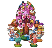 Детская настольная игра "Времена года абрикоса" (ПСД295) PSD295 деревянная