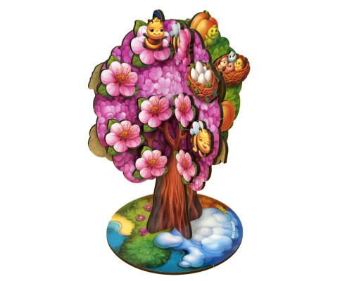 Детская настольная игра "Времена года абрикоса" (ПСД295) PSD295 деревянная