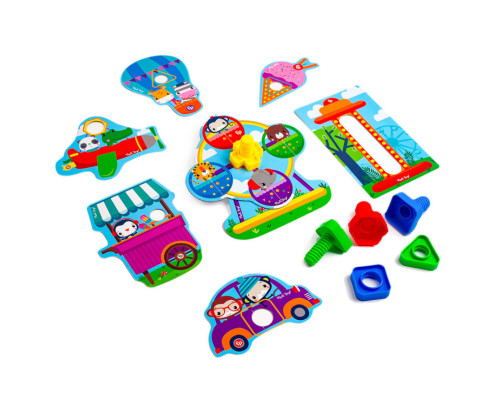 Игра-конструктор с болтами "Fisher-Price. Парк развлечений" Vladi Toys VT2905-21 Укр