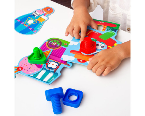 Игра-конструктор с болтами "Fisher-Price. Парк развлечений" Vladi Toys VT2905-21 Укр